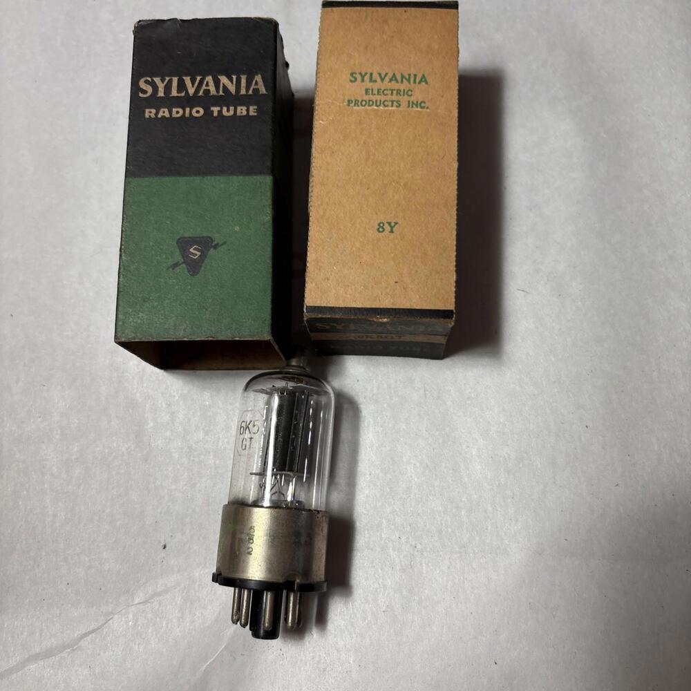 Sylvania Type 6K5GT  Vacuum Tube HI Mi Triode - Vintage Radios Tested Original